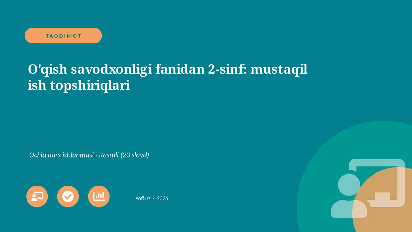 O'qish savodxonligi fanidan 2-sinf: mustaqil ish topshiriqlari 1