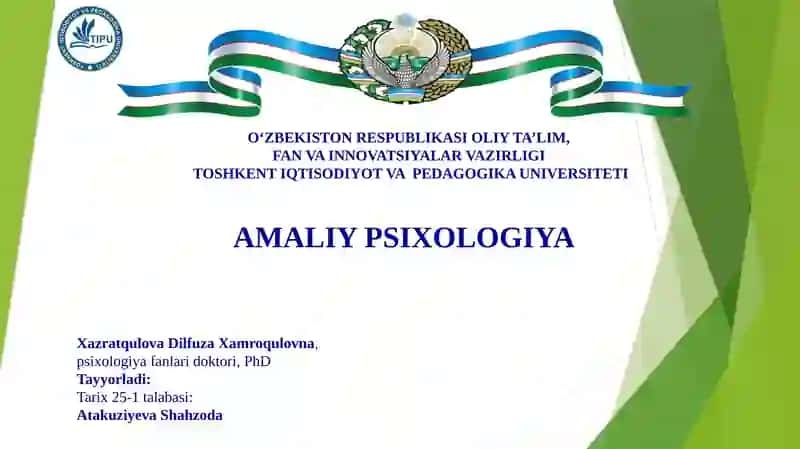 SHAXS PSIXOLOGIYASI