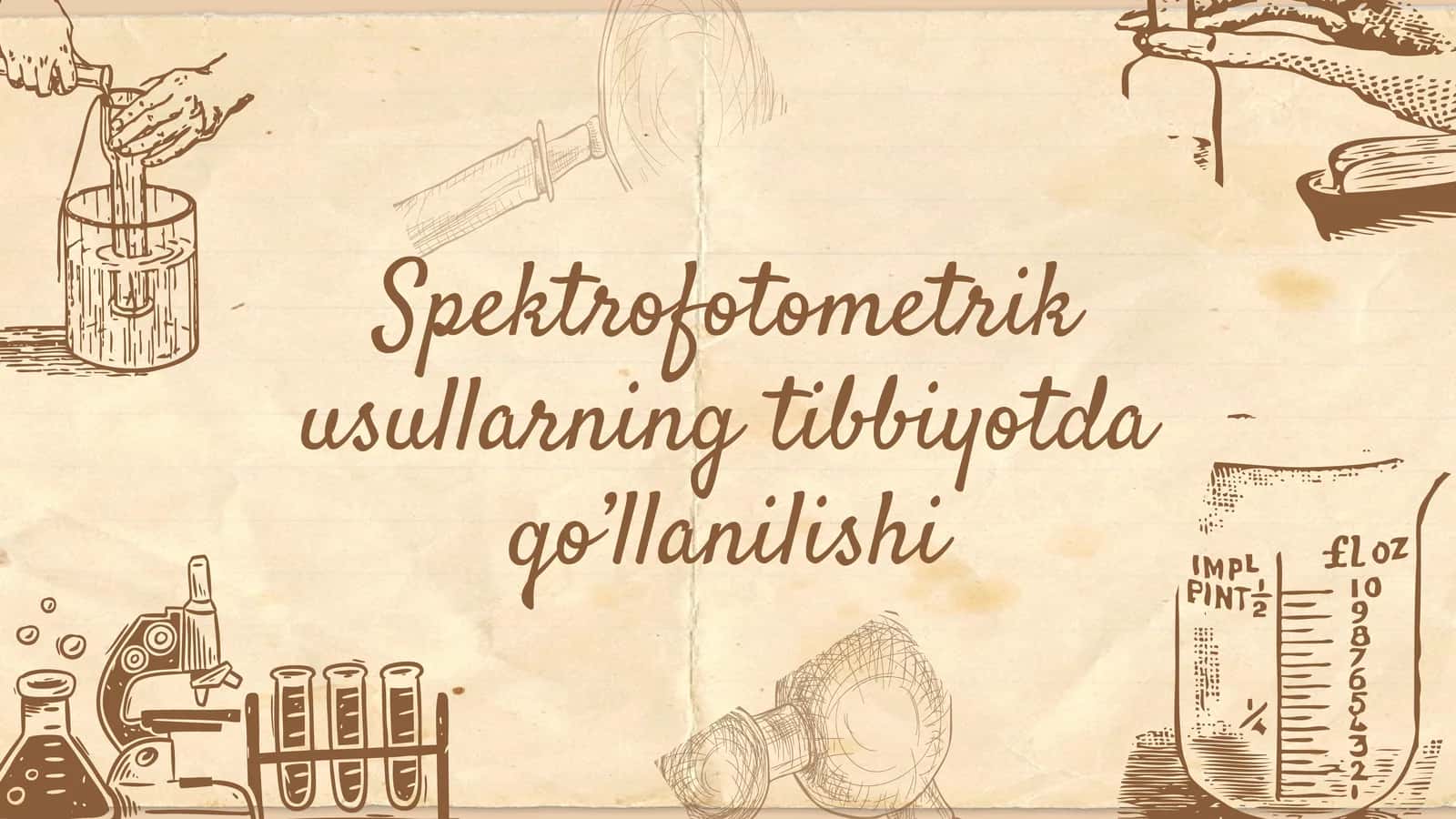 Spektrofotometrik usullarning tibbiyotda qo’llanilishi 1