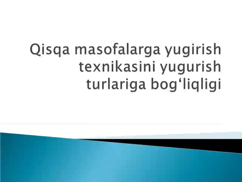 Qisqа mаsоfаlаrgа yugirish texnikasini yugurish turlariga bog‘liqligi