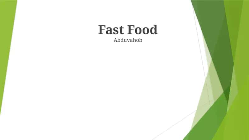 Fast Food 1