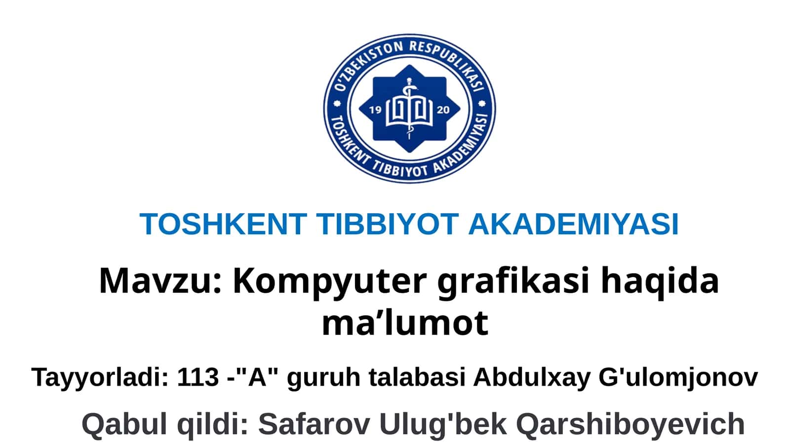 Kompyuter grafikasi haqida ma’lumot 1