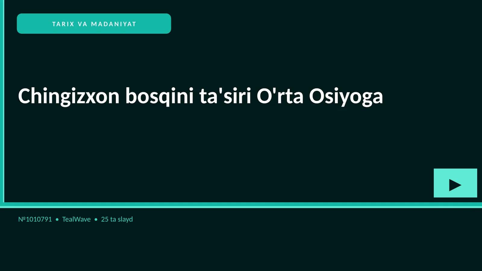 Chingizxon bosqini ta'siri O'rta Osiyoga 1