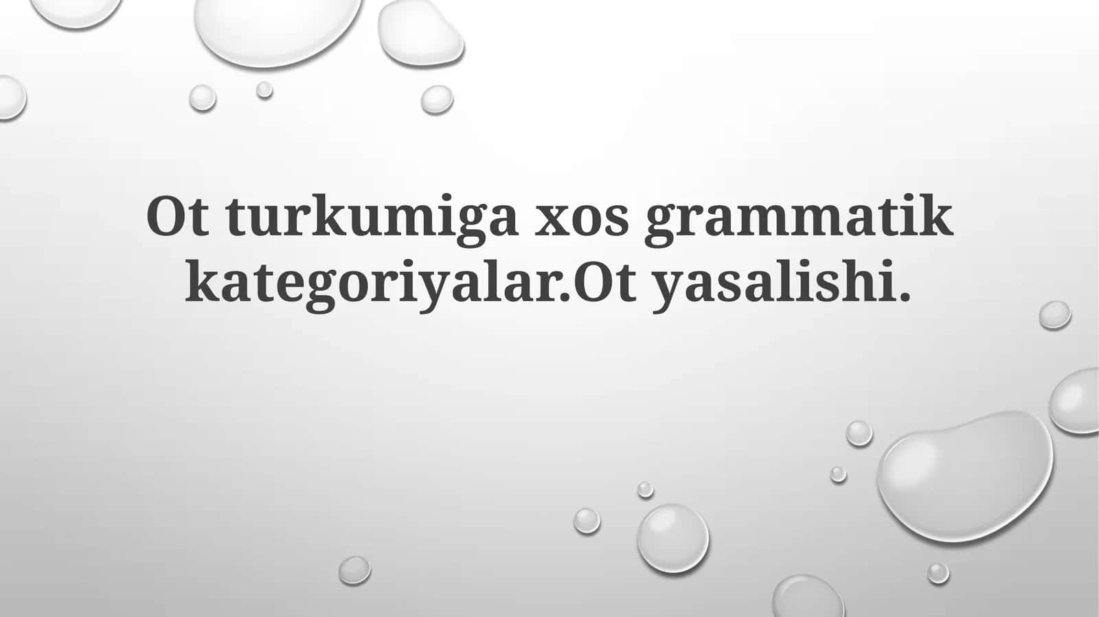 Ot soʻz turkumi grammatikasi 1