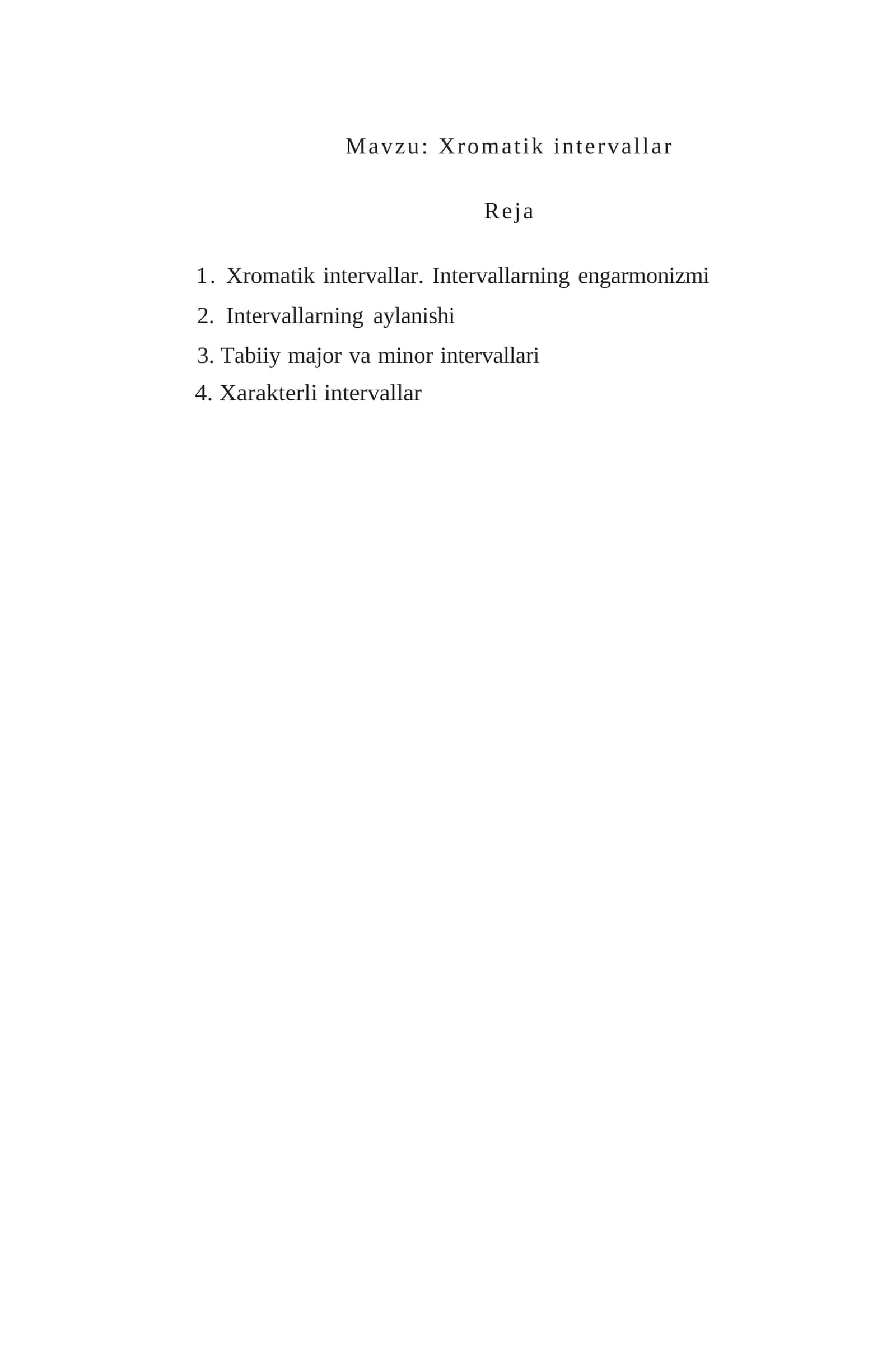Xromatik intervallar 1