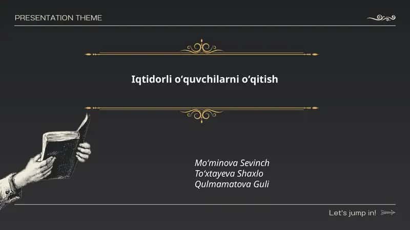 Iqtidorli oʻquvchilarni oʻqitish 1
