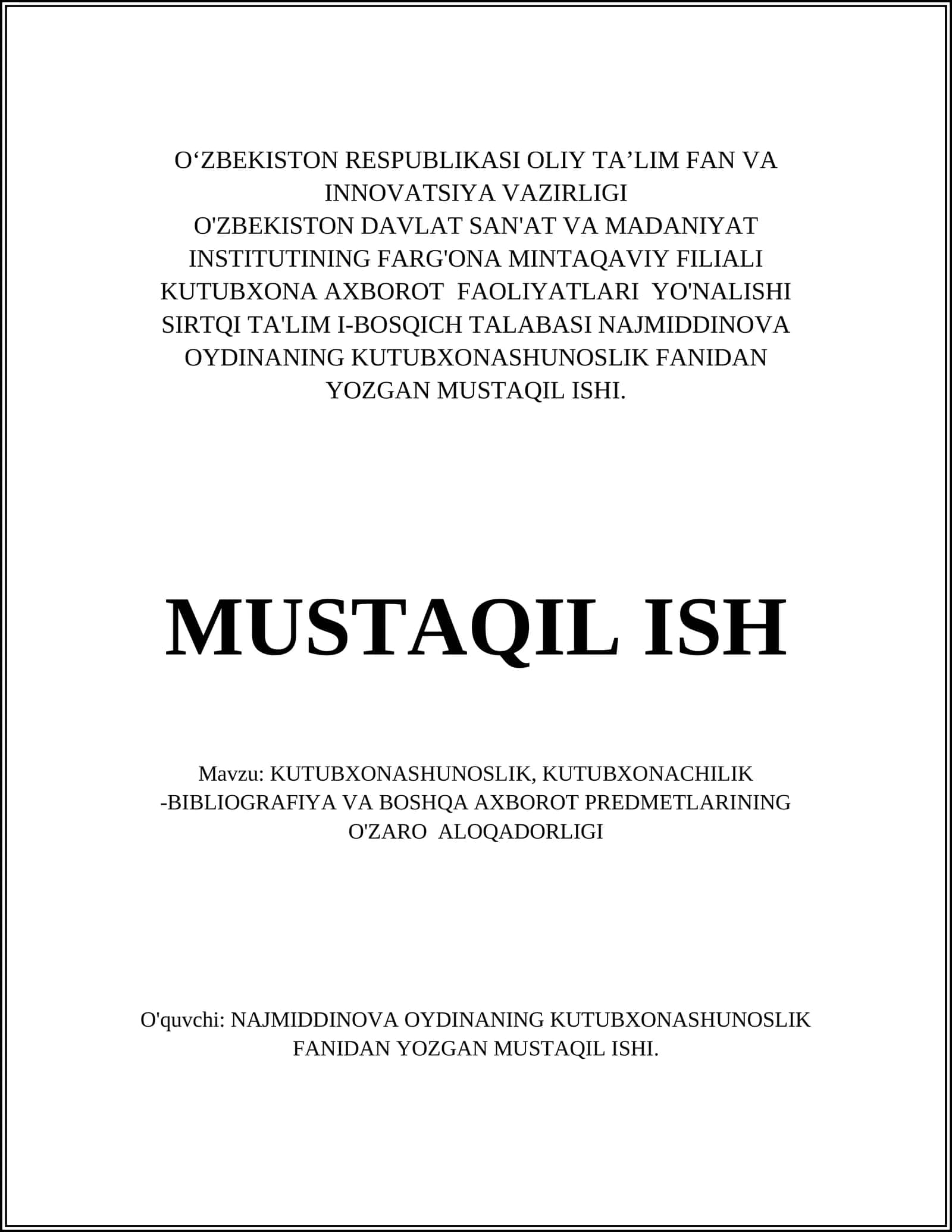 KUTUBXONASHUNOSLIK 1