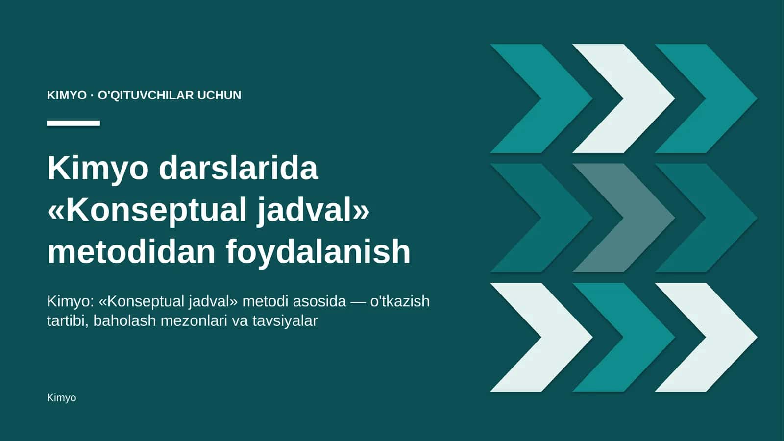 kimyo darslarida konseptual jadval metodidan foydalanish 4776 1