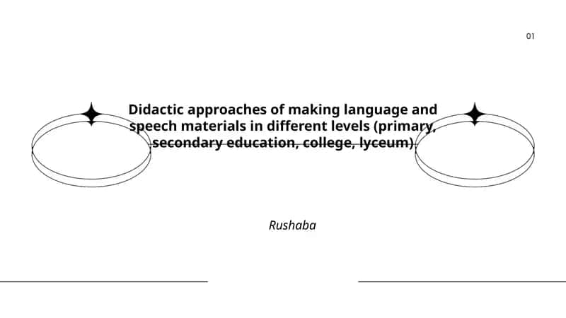 Didactic approaches of making language and speech materials in different levels 1