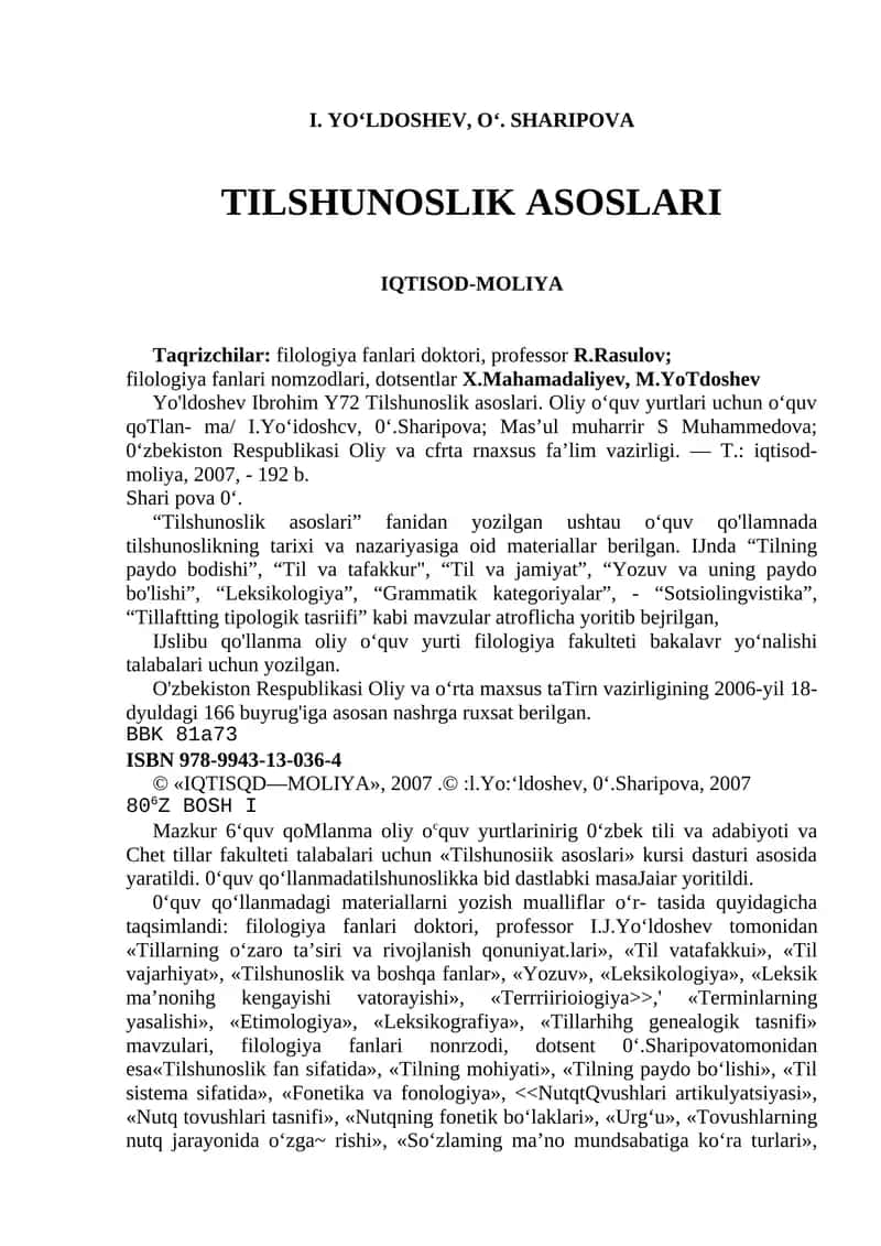 Tilshunoslik asoslari 1