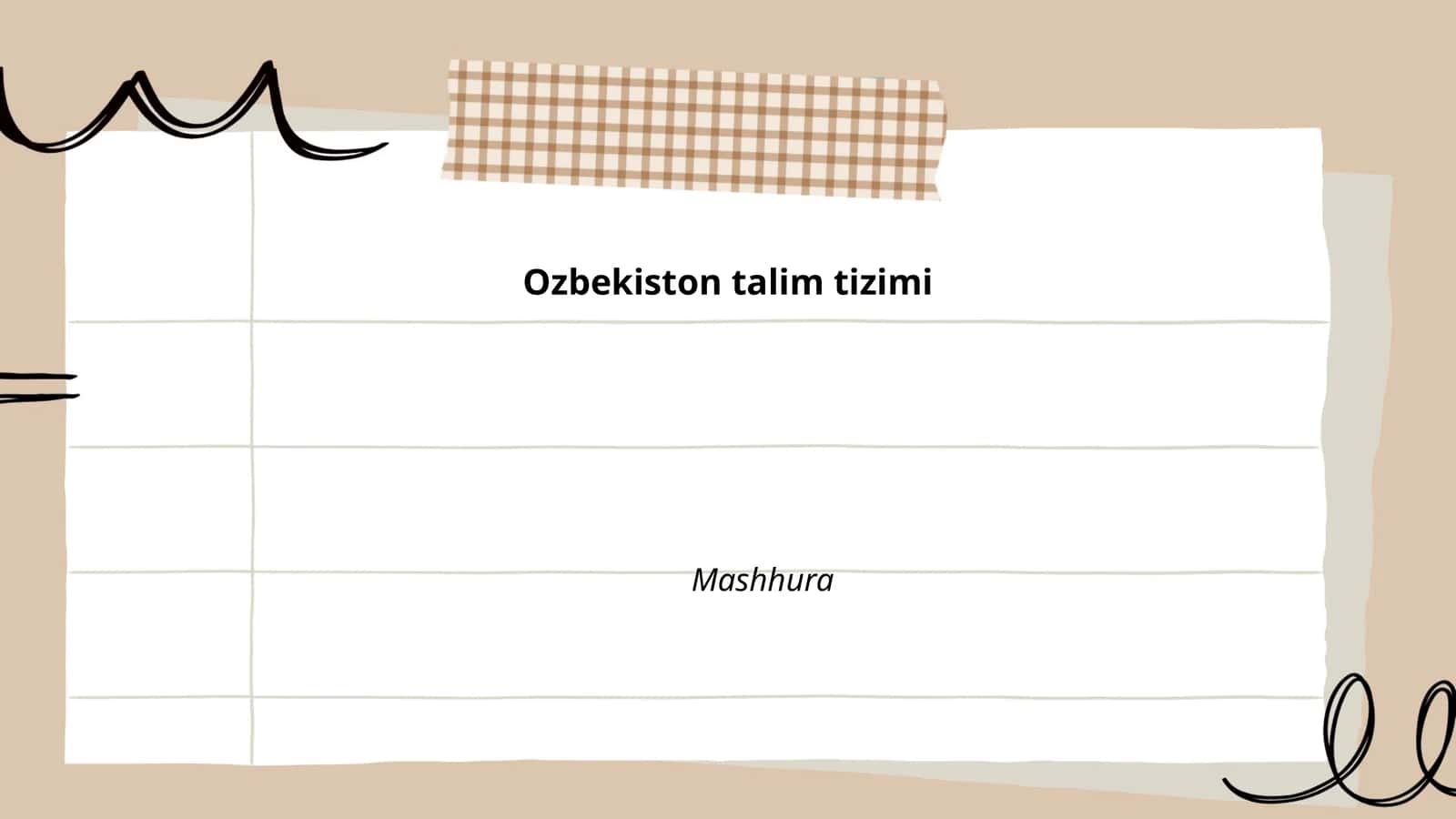 O'zbekiston ta'lim tizimi tarixi 1