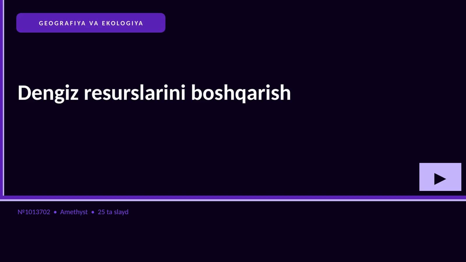 GEOGRAFIYA VA EKOLOGIYA 1