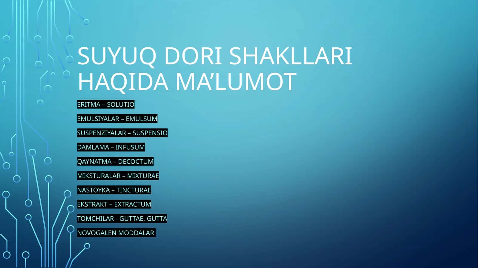 Suyuq dorishakllari haqida ma’lumot 1