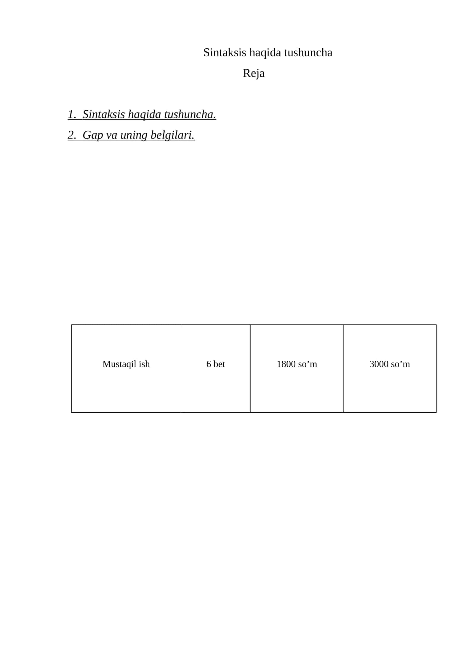Sintaksis haqida tushuncha 1