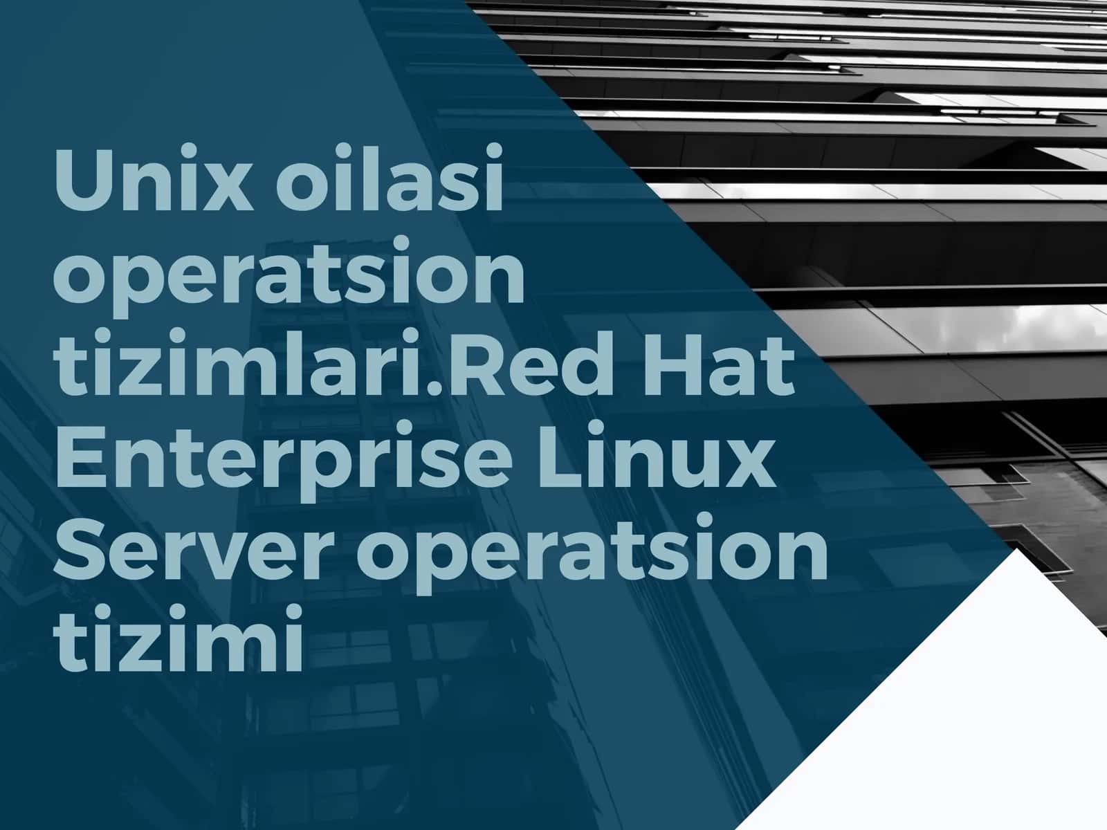 Unix operatsion tizimlari 1