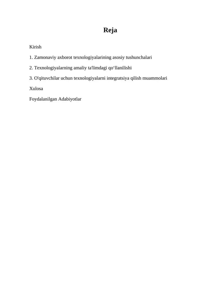 Zamonaviy axborot texnologiyalari 1