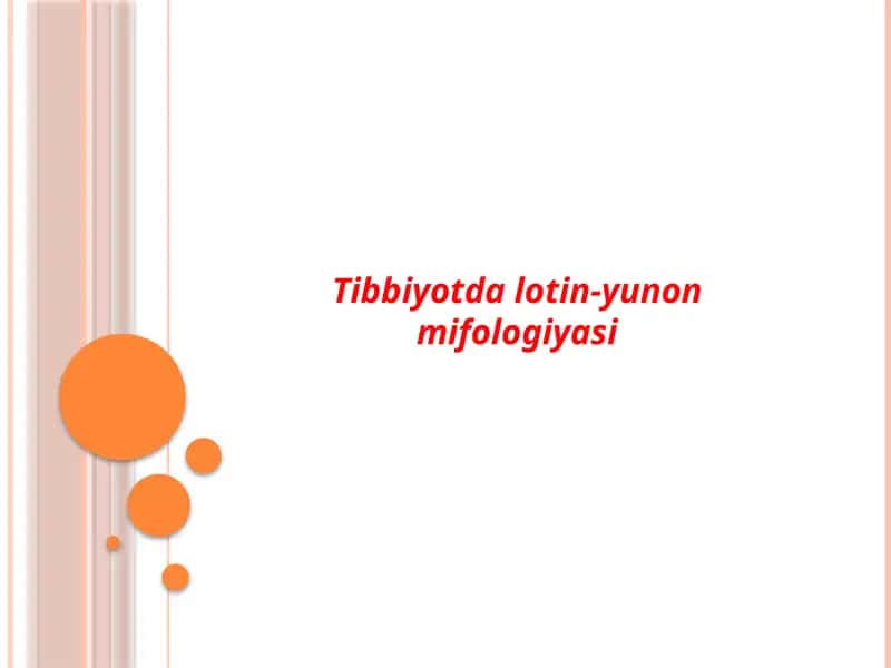 Tibbiyotda lotin-yunon mifologiyasi 1