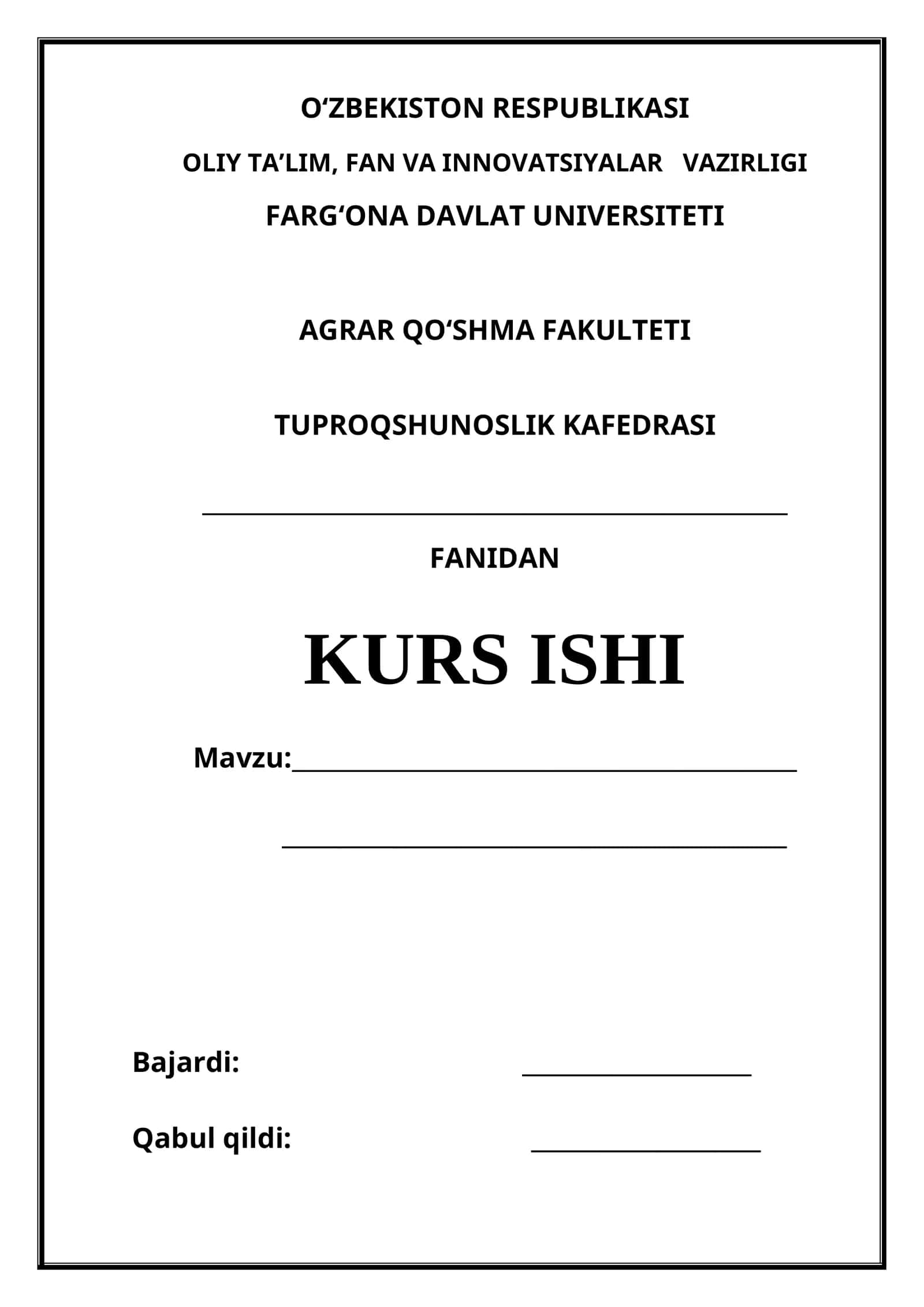 kurs ishi betligi 1