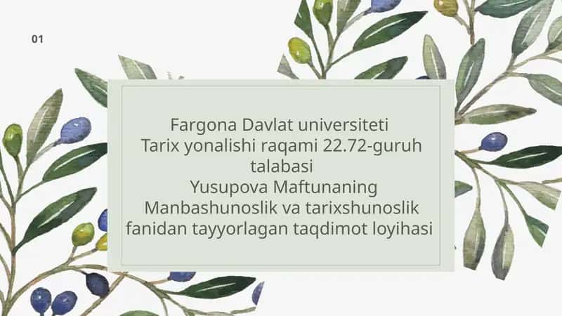 Eron tarixshunosligida Shayboniylar tarixi 1