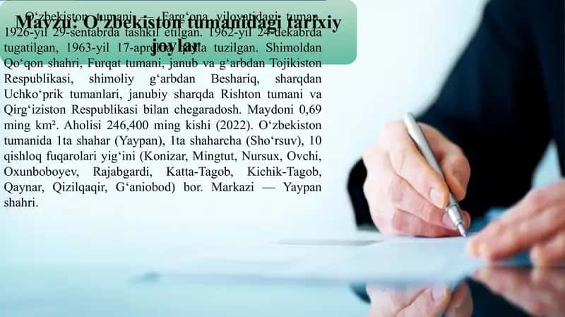 O'zbekiston tumanidagi tarixiy joylar 1