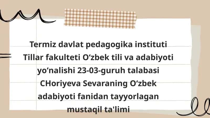 Ahmad Yassaviyning hayoti va ijodi 1