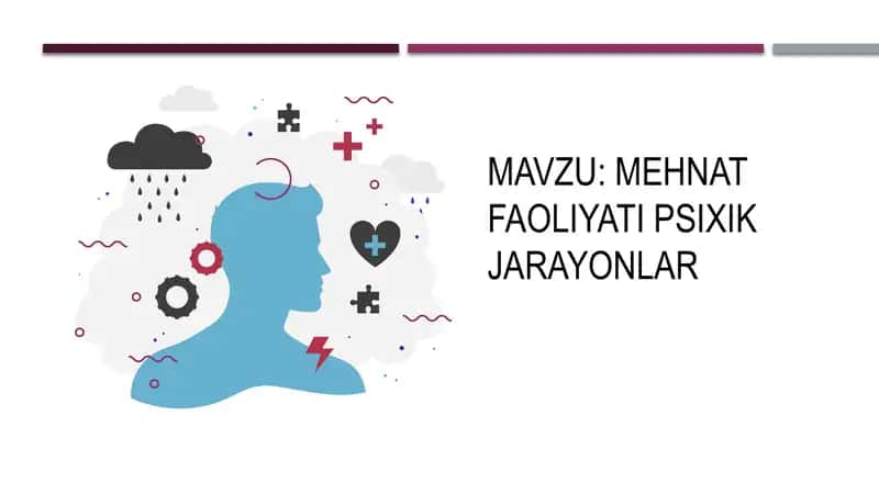 mehnat faoliyatida psixik jarayonlar 1