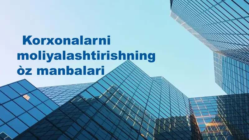 Korxonalarni moliyalashtirishning òz manbalari 1