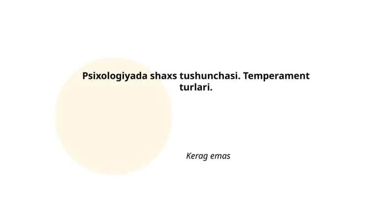 Psixologiyada "shaxs" tushunchasi 1