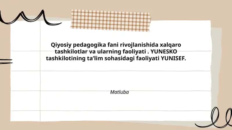 Qiyosiy pedagogika rivojlanishi 1