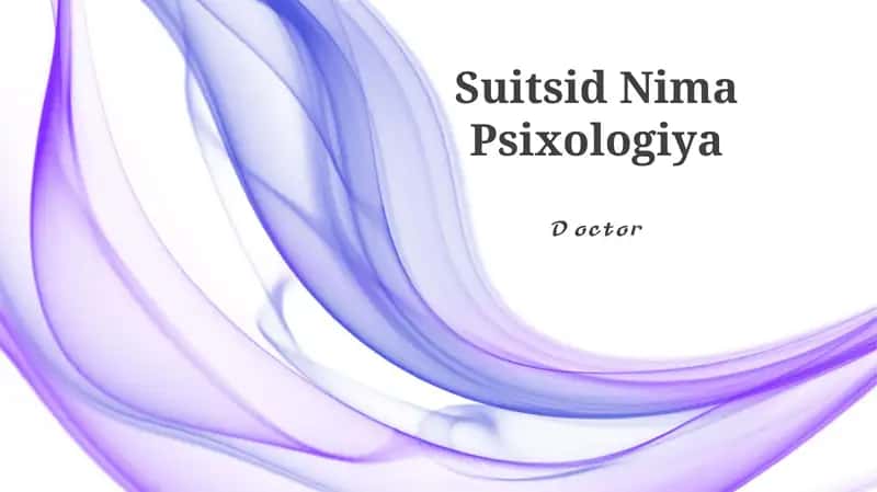 Suitsid Nima Psixologiya 1