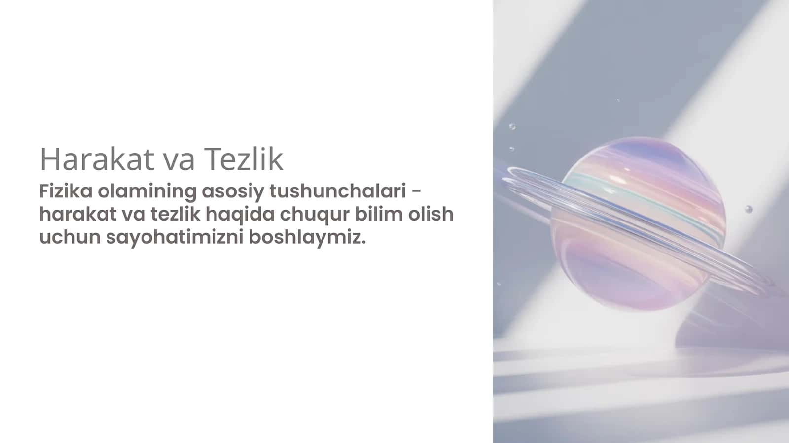 Harakat va Tezlik 1