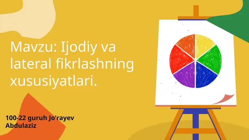 Ijodiy va lateral fikrlash 1