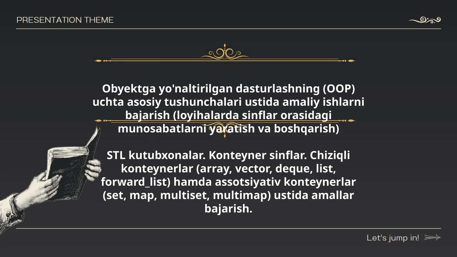 Obyektga yo'naltirilgan dasturlash ustida amaliy ishlar 1