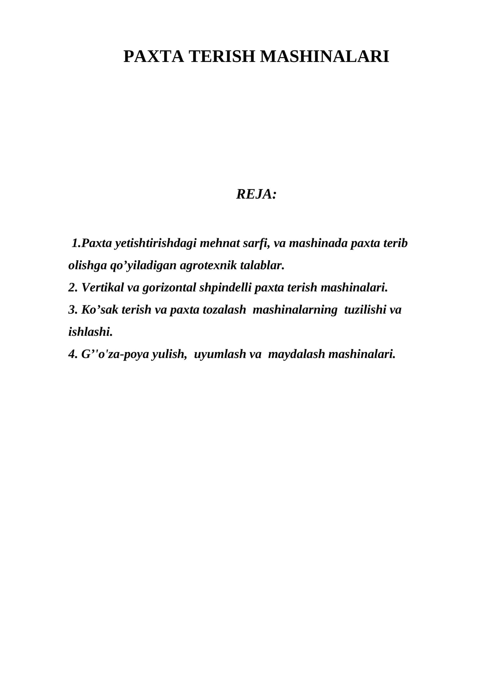 Paxta terish mashinalari 1