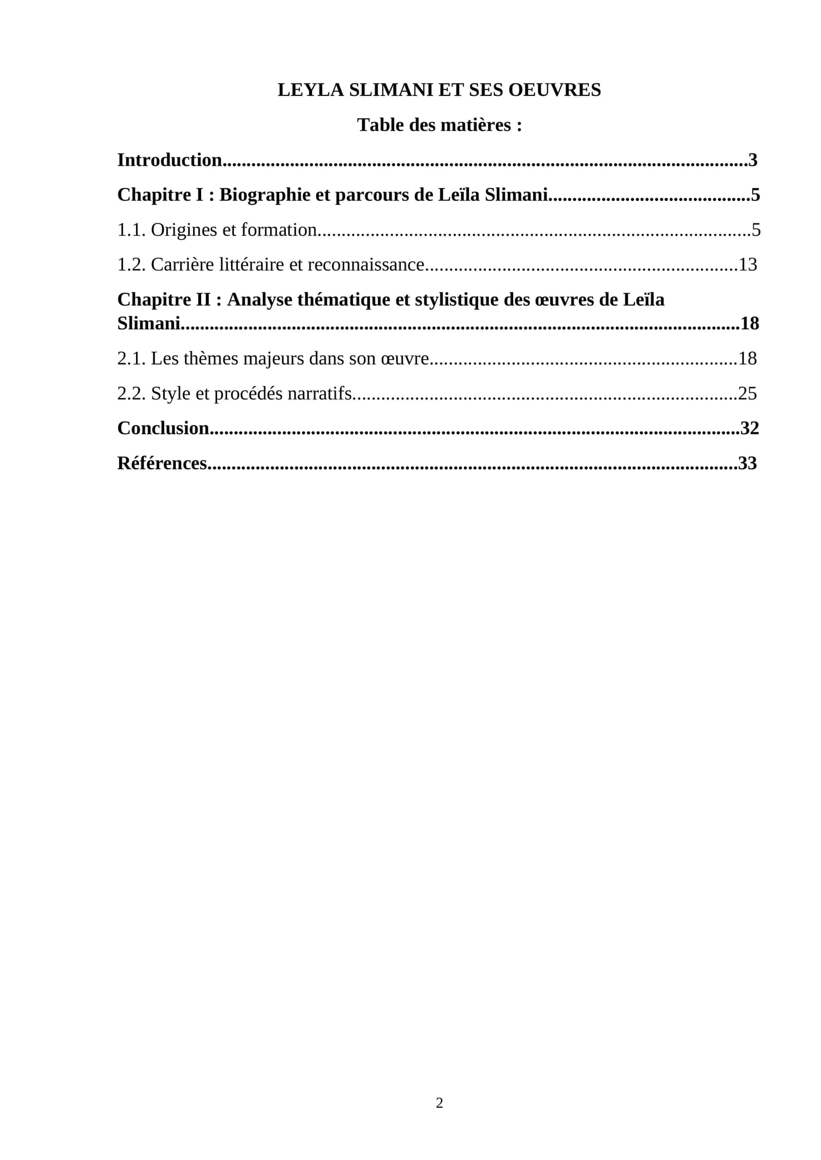 LEYLA SLIMANI ET SES OEUVRES 1