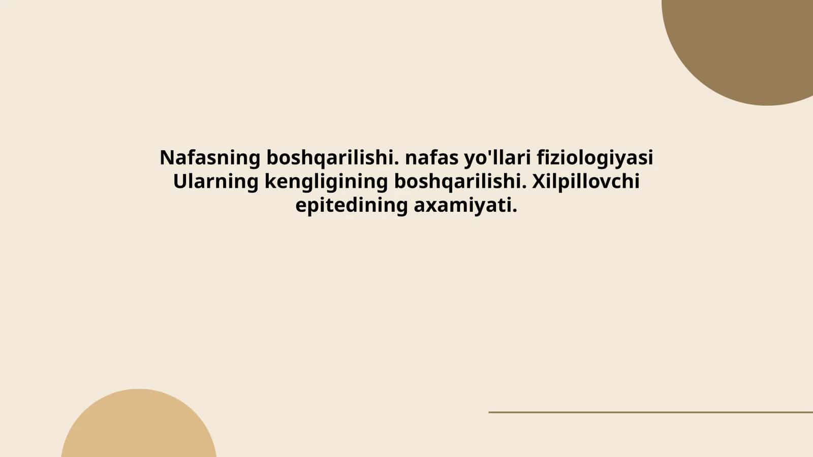 Nafasning boshqarilishi 1