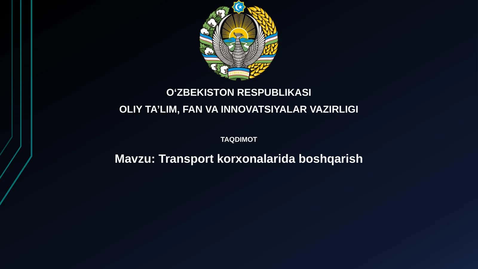 Trаnspоrtkorxonalaridаbоshqаrish 1