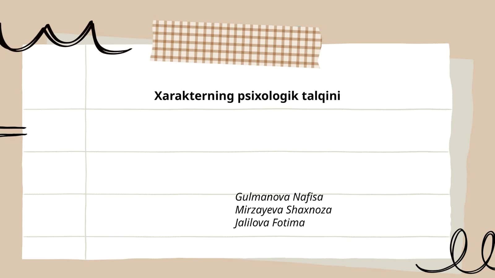 Xarakterning psixologik talqini 1