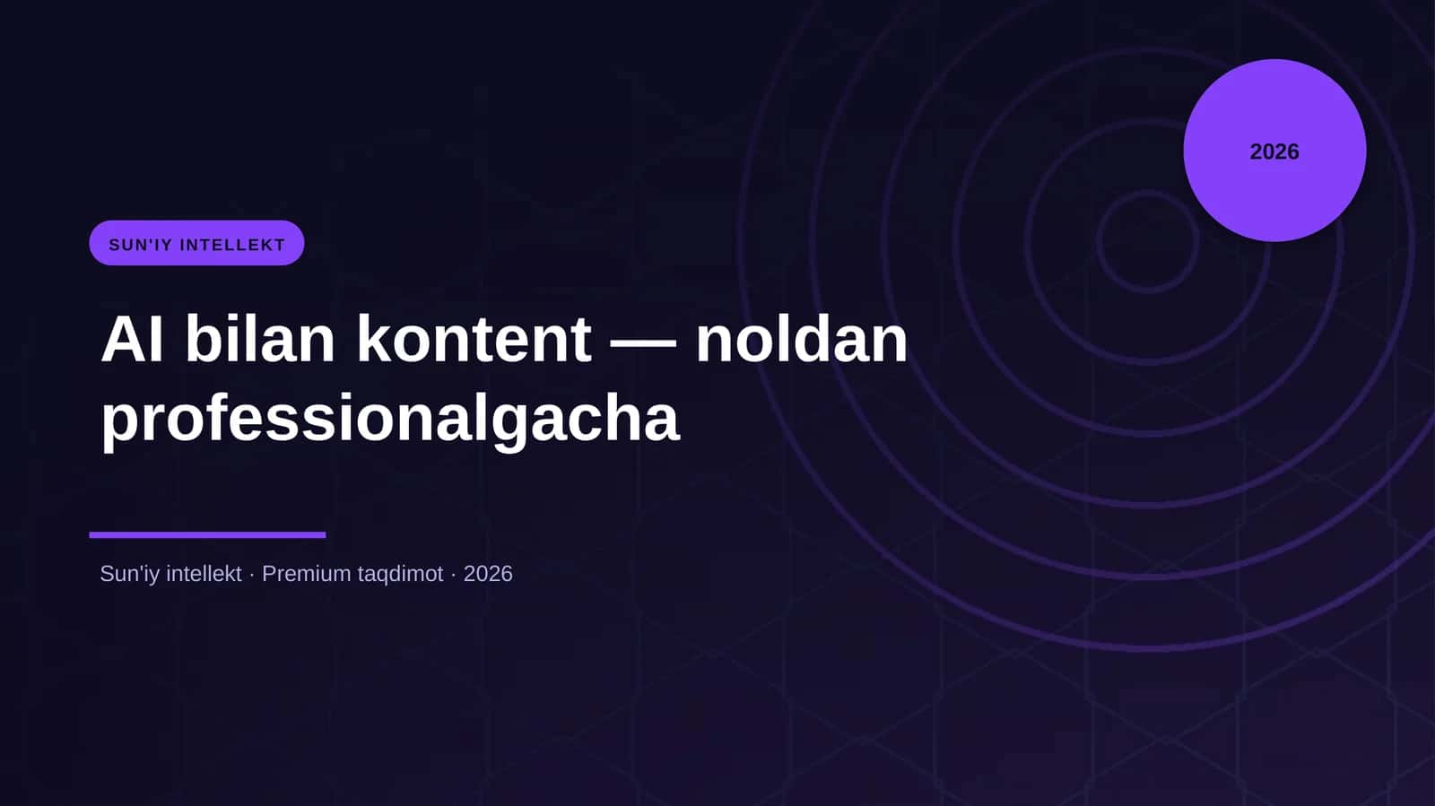 AI bilan kontent — noldan professionalgacha 1