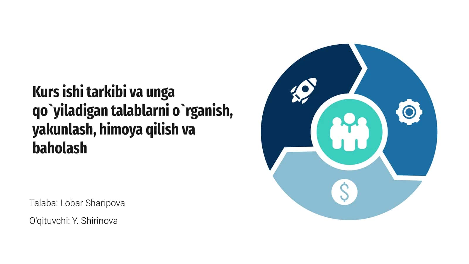 Kurs ishi tarkibi va unga qo`yiladigan talablarni o`rganish 1