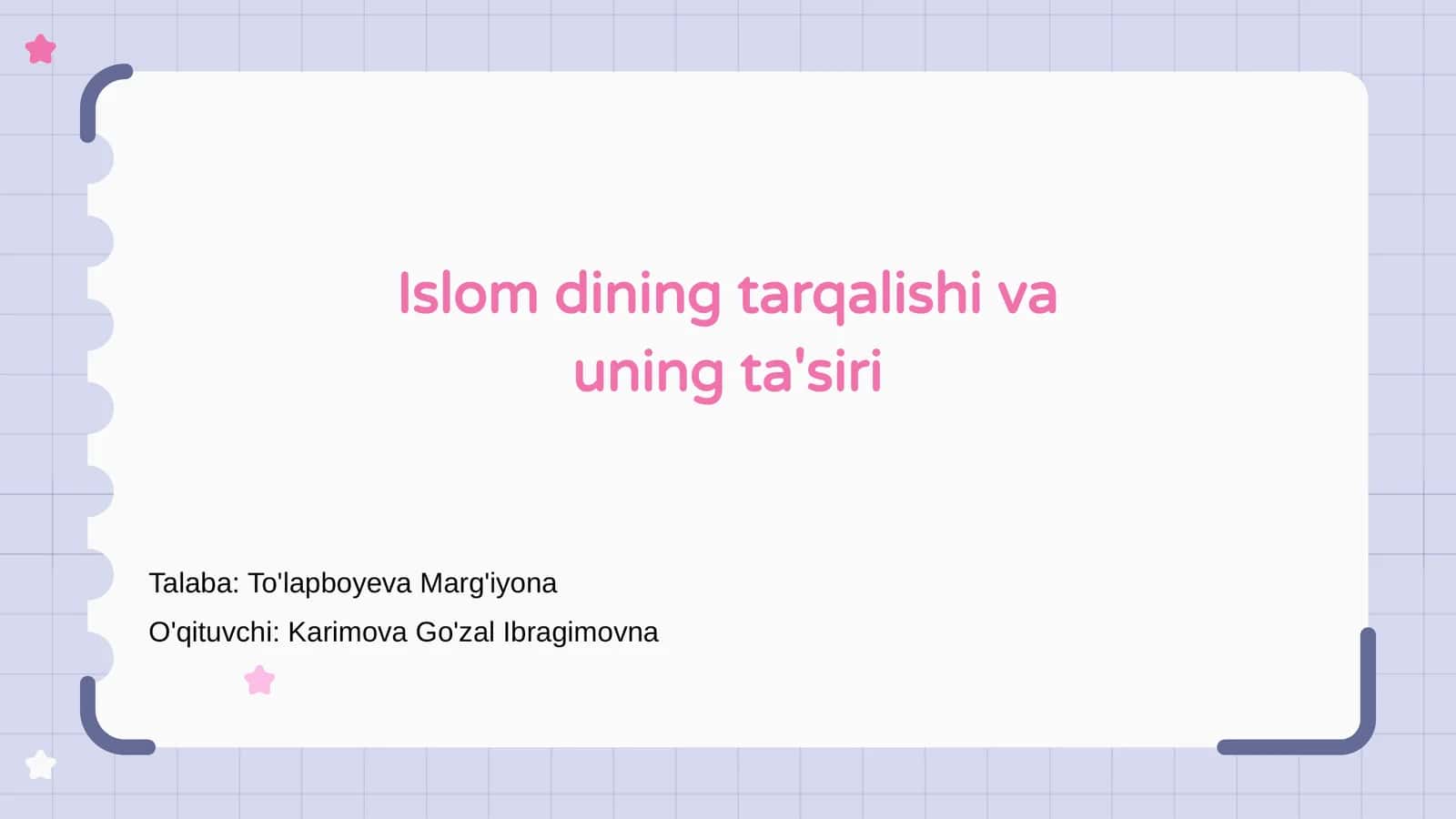 Islom dining tarqalishi va uning ta'siri 1