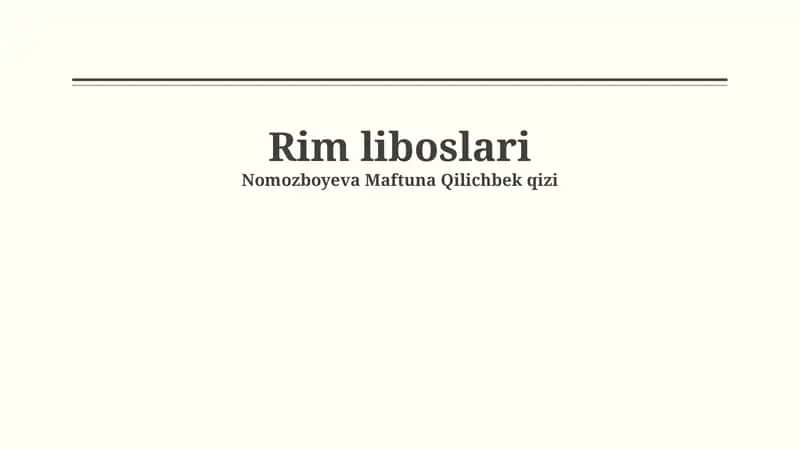 Rim liboslari 1