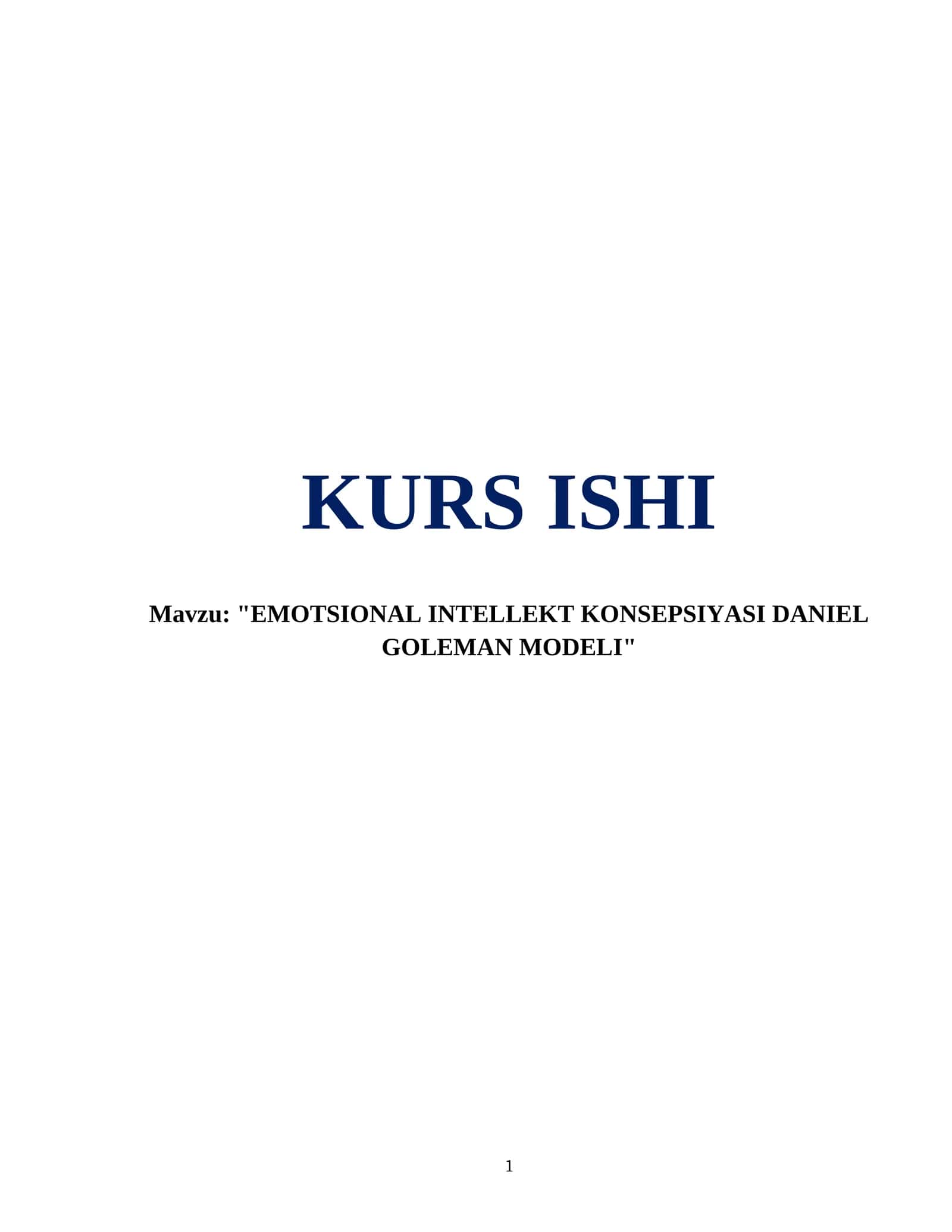 EMOTSIONAL INTELLEKT KONSEPSIYASI DANIEL GOLEMAN MODELI 1
