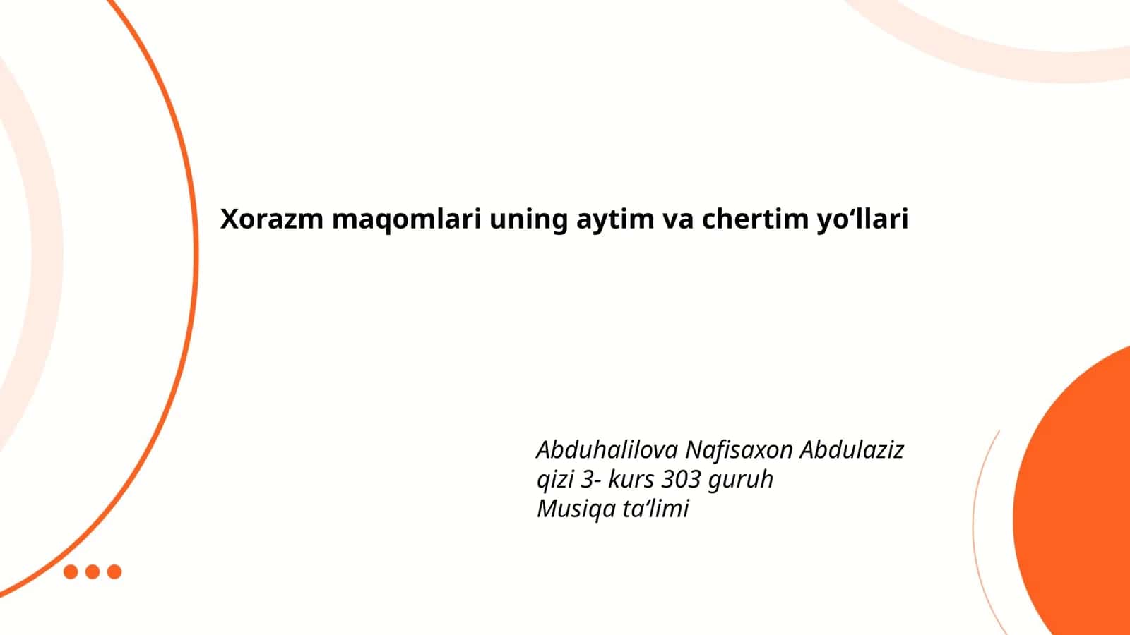 Xorazm maqomlari uning aytim va chertim yo‘llari 1