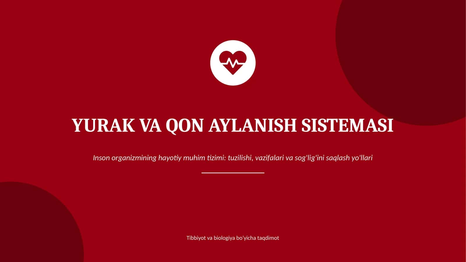 yurak qon aylanish sistemasi 1
