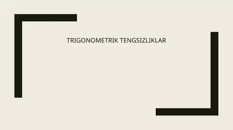 Trigonometrik Tengsizliklar 1
