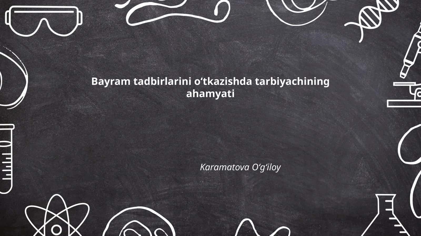 Bayram tadbirlarini oʻtkazishda tarbiyachining ahamyati 1
