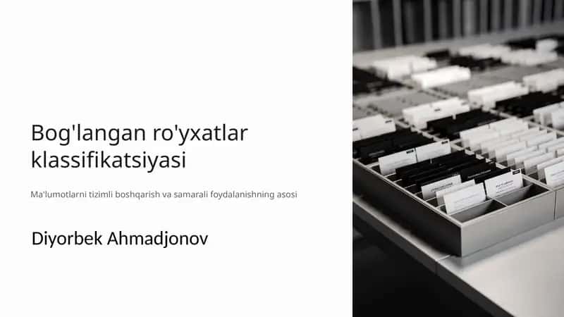 Bog'langan ro'yxatlar klassifikatsiyasi 1