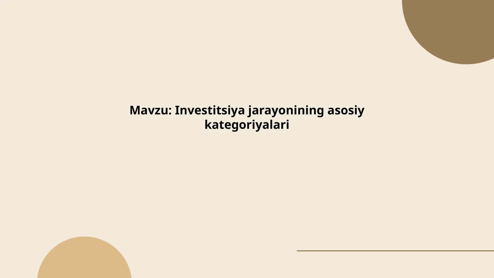 Xorijiy investitsiyalar 1