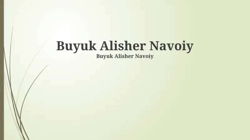Navoiy asarlarining ahamiyati 1
